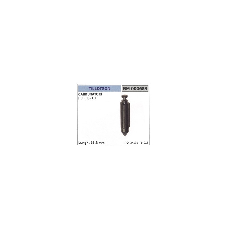 TILLOTSON HU - HS - HT motosierra carburador aguja longitud 16,8 mm 34188