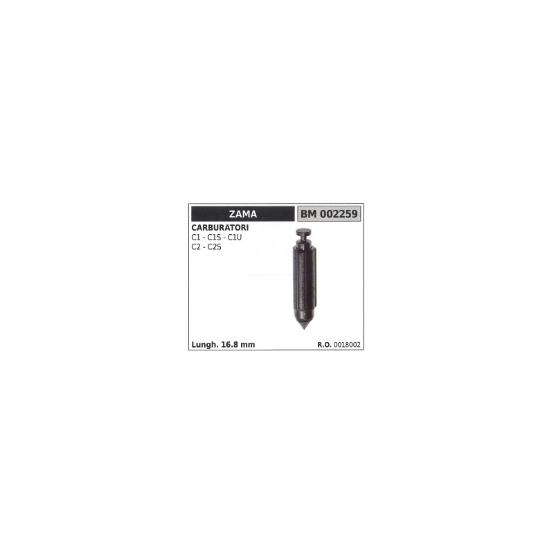 Spillo carburatore ZAMA motosega C1 - C1S - C1U - C2 lunghezza 16,8mm 0018002
