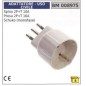 Spina 2 poli+terra 10A schuko presa 2 poli+terra 16A schuko monofase 008975