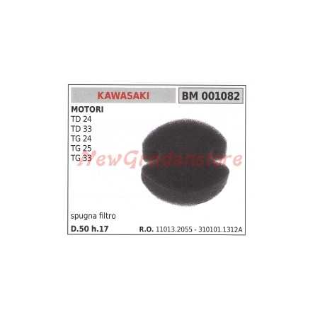 Sponge air filter KAWASAKI engine TD 24 33 TG 24 25 33 001082 | NewgardenParts.com