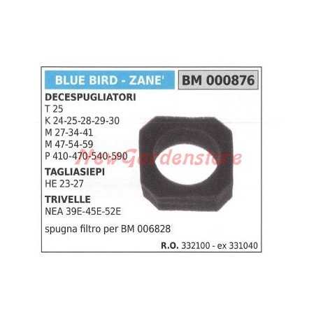 BLUE BIRD filter sponge for brushcutter hedge trimmer 000876 | NewgardenParts.com