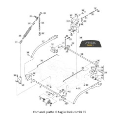 ORIGINAL STIGA 1134-6214-02 right front lawn tractor mower bracket