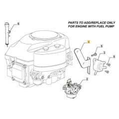 Gasoline pump bracket tractor models 1125M ORIGINAL STIGA 118550348/1 | NewgardenParts.com