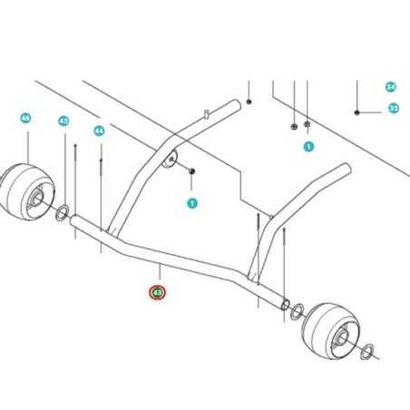 SUPPORT SUPPORT DE ROUE 522451902 ORIGINAL HUSQVARNA | NewgardenParts.com