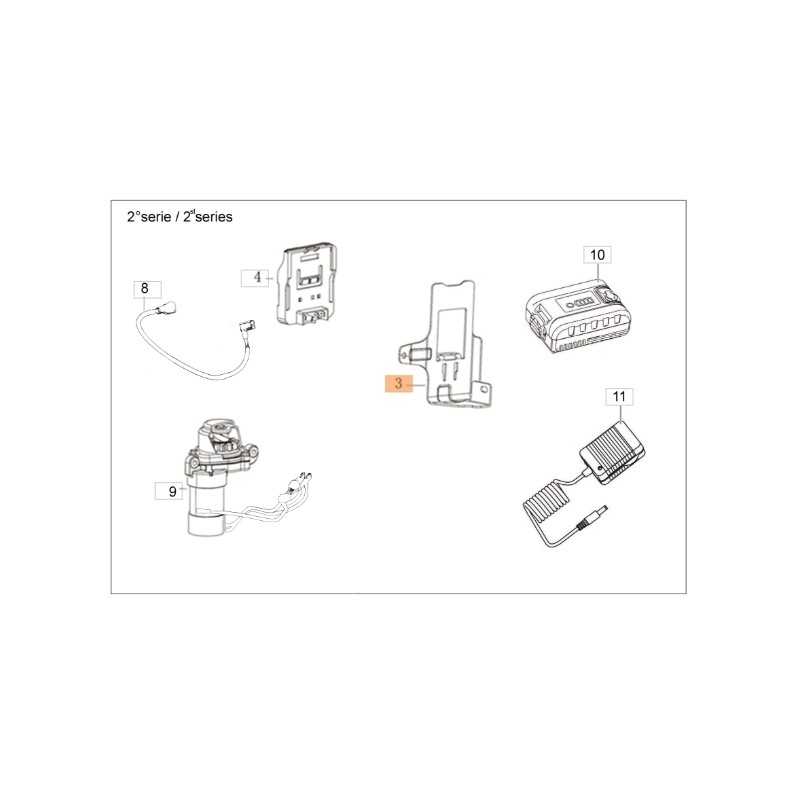 Battery bracket for lawn mower models G48TKE ORIGINAL EMAK L66151973