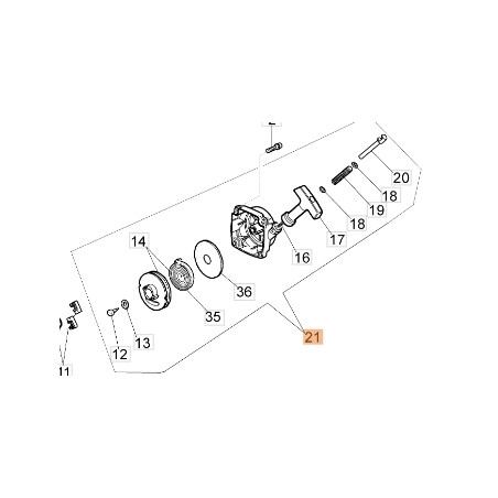 Avviamento decespugliatore modelli BC250S BC250T BC280H 61170060BR OLEOMAC | NewgardenParts.com