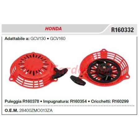 Avviamento HONDA motocoltivatore GCV130 160 R160332 | NewgardenParts.com