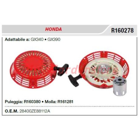 Avviamento HONDA motocoltivatore GX340 390 R160278 | NewgardenParts.com