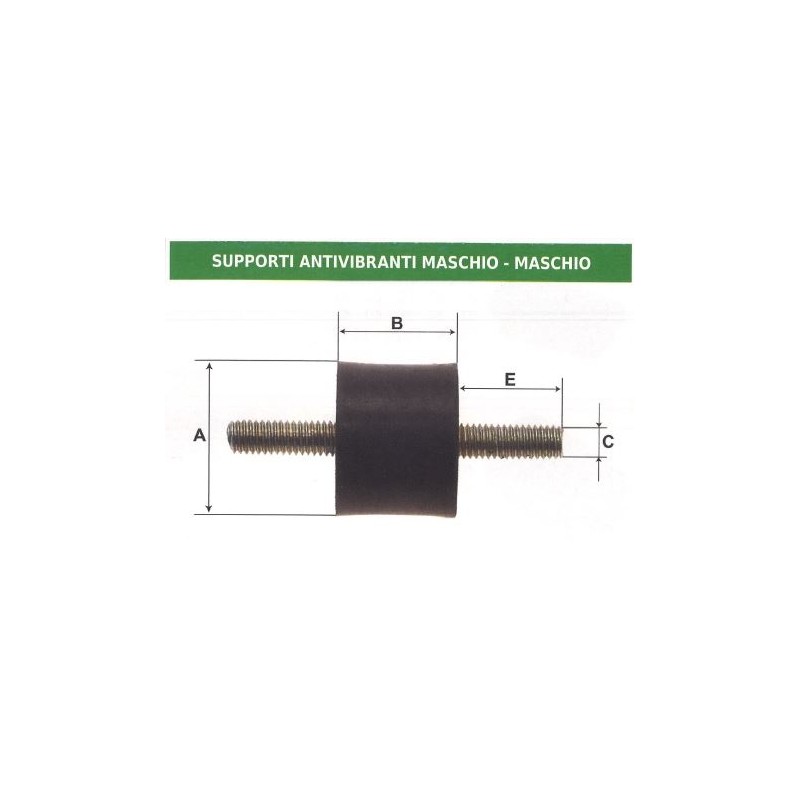 Antivibration mount male - male UNIVERSAL 001463