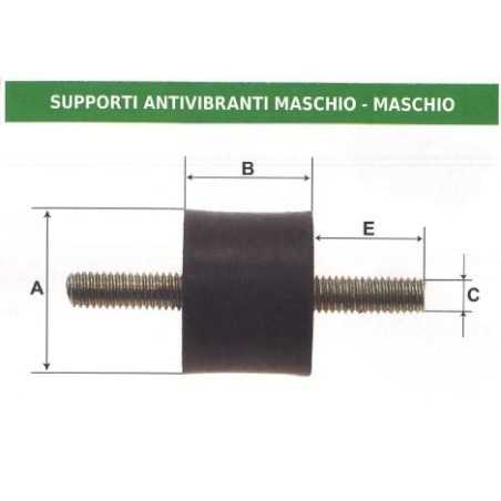 Schwingungsdämpfende Halterung, männlich - männlich UNIVERSAL 003967 | NewgardenParts.com