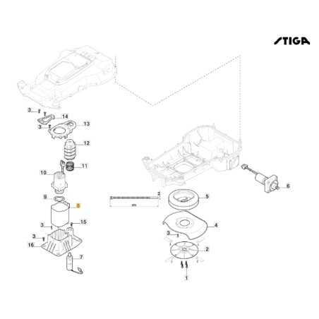 Support motor blades robot mower models A1000 ORIGINAL STIGA 322784955/0 | NewgardenParts.com