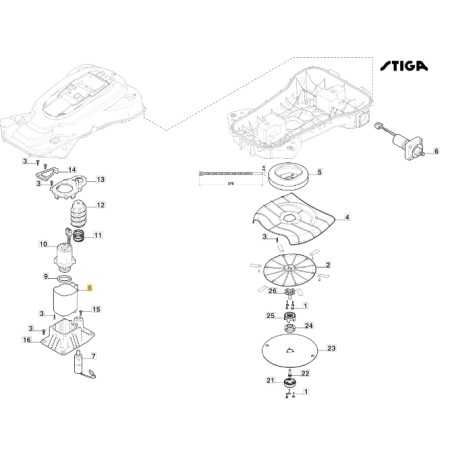 Support motor blades robot mower models A3000 ORIGINAL STIGA 322784975/0 | NewgardenParts.com