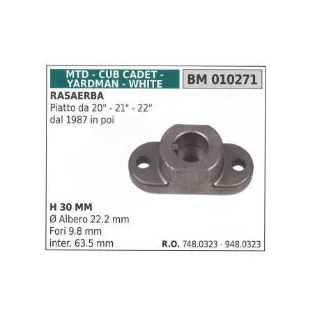 Supporto mozzo portalama rasaerba tagliaerba piatto da 20" 21" 22" MTD 010271 | NewgardenParts.com
