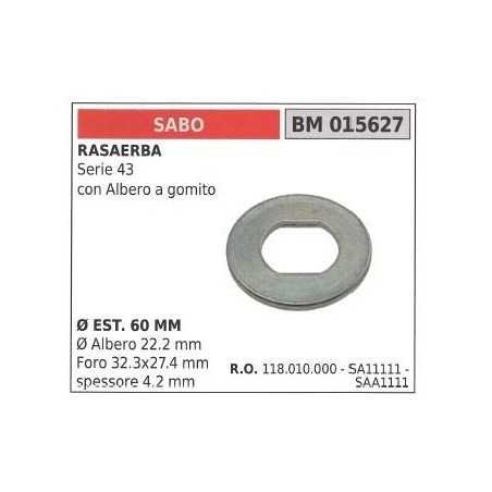 Support moyeu lame tondeuse série 43 Sabo 118.010.000 | NewgardenParts.com