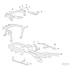 Soporte reposapiés DERECHO para modelos GYRO500e ORIGINAL STIGA 337785161/0 | NewgardenParts.com