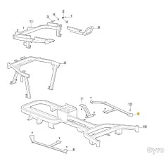 Footboard support SX tractor models GYRO500e ORIGINAL STIGA 337785163/0 | NewgardenParts.com