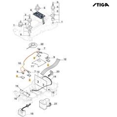 ORIGINAL STIGA A1500 Rasenmähroboter Modelle 322784962/0 | NewgardenParts.com