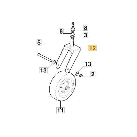 Front wheel support ORIGINAL STIGA for tractor Gyro 700e 387785281/0 | NewgardenParts.com
