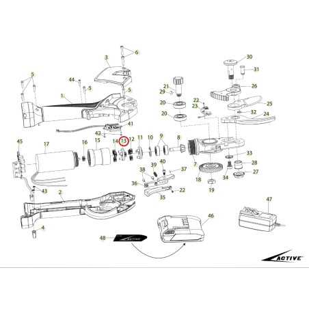 Support satellite deuxième étage ORIGINAL ACTIVE tigercut 35 -40 ciseaux 25595 | NewgardenParts.com