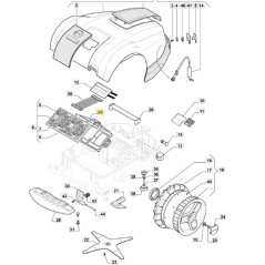 Support robot board models AUTOCLIP225S ORIGINAL STIGA 112600334/0 | NewgardenParts.com