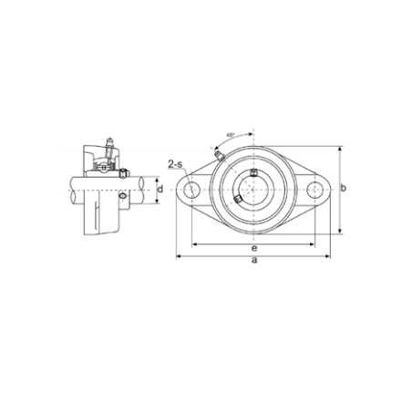 Support UCFL 204 diamètre intérieur 20 mm pour tracteur agricole