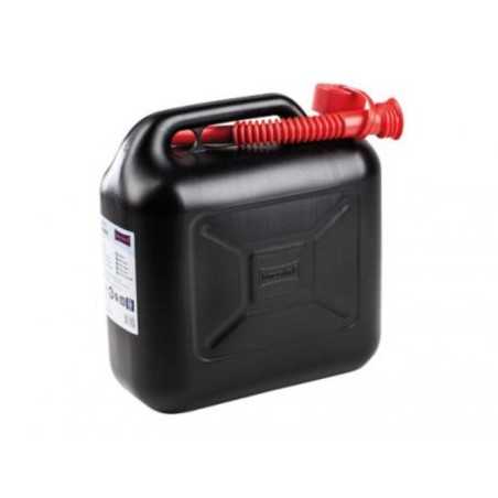 Petrol can with extension capacity 10 LT black plastic colour | NewgardenParts.com