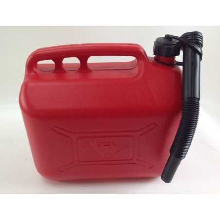Tanica carburante e olio rossa 5 lt con tubo prolunga codice 004651 | NewgardenParts.com