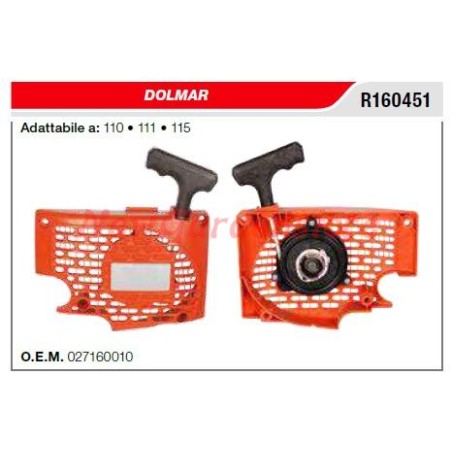 Avviamento messa in moto autoavvolgente DOLMAR motosega 110 111 115 R160451 | NewgardenParts.com