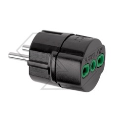 Adaptor plug 2-pin + earth 16A 220V SCHUKO two-pin female