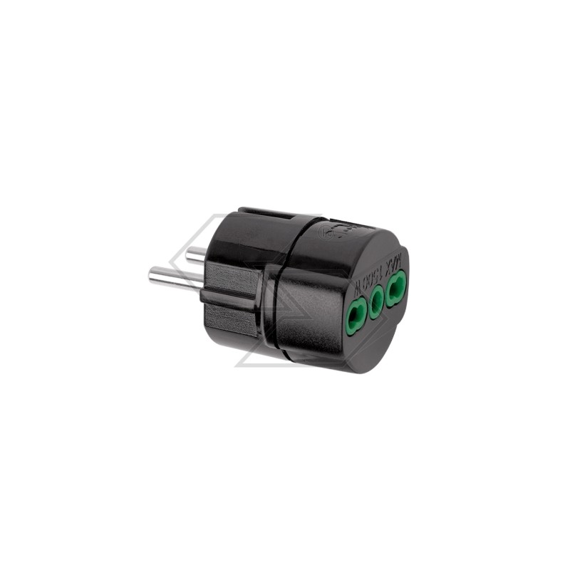 Adapterstecker 2-polig + Erde 16A 220V SCHUKO zweistiftig weiblich