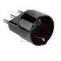 Adaptor plug 2-pin + earth 16A 220V SCHUKO male wide pitch