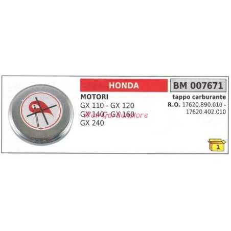 Tapón combustible generador HONDA GX 110 120 140 160 240 007671 | NewgardenParts.com