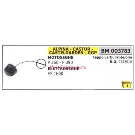 Fuel filler cap oil ALPINA chainsaw P360 390 003783 | NewgardenParts.com