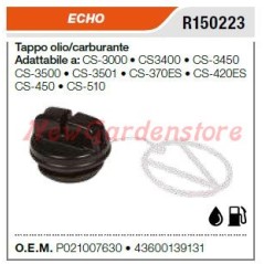 ECHO fuel/oil cap chainsaw CS3000 CS3400 CS3450 CS3500 R150223 | NewgardenParts.com