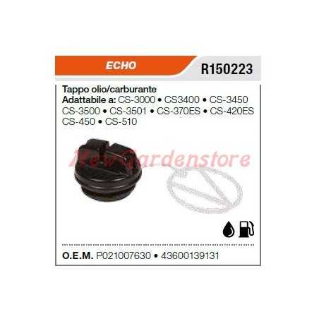 ECHO bouchon carburant/huile tronçonneuse CS3000 CS3400 CS3450 CS3500 R150223 | NewgardenParts.com