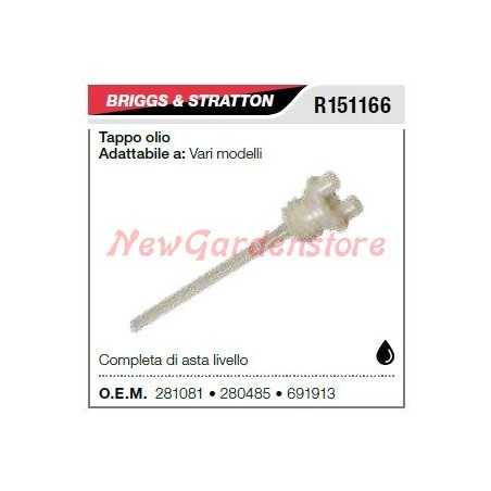 Tappo olio B&S tagliaerba rasaerba tosaerba vari modelli R151166 | NewgardenParts.com