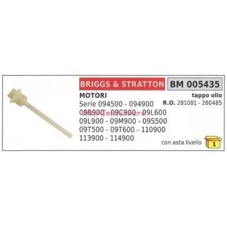 Tappo olio B&S tagliaerba tosaerba rasaerba serie 171400 176400 190400 005435 | NewgardenParts.com
