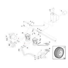 Adaptador para tractor de césped modelos SRZ ORIGINAL GIANNI FERRARI 93900583126