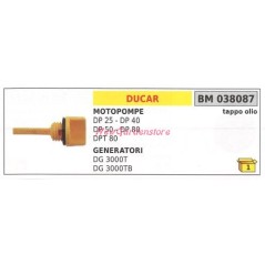 Bouchon de remplissage d'huile DUCAR pompe à moteur DP 25 40 50 80 DPT 80 038087 | NewgardenParts.com