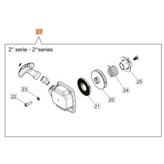 Avviamento messa in moto ORIGINALE OLEOMAC decespugliatore e potatore 61460116R | NewgardenParts.com