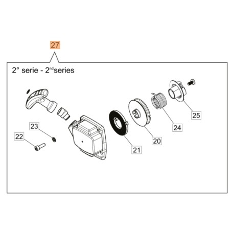 Avviamento messa in moto ORIGINALE OLEOMAC decespugliatore e potatore 61460116R | NewgardenParts.com