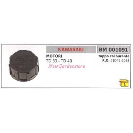 Fuel filler cap KAWASAKI engine brushcutter TD 33 40 001091 | NewgardenParts.com