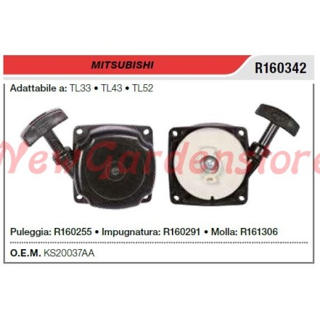 Avviamento MITSUBISHI tagliasiepe TL33 43 52 R160342 | NewgardenParts.com