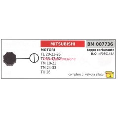 Fuel filler cap engine MITSUBISHI brushcutter TL 20 23 26 007736 | NewgardenParts.com