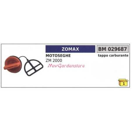 Fuel filler cap ZOMAX engine ZM 2000 chainsaw 029687 | NewgardenParts.com