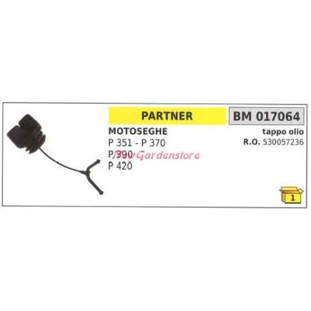 Tappo serbatoio olio motore PARTNER motosega P 351 370 390 420 017064 | NewgardenParts.com