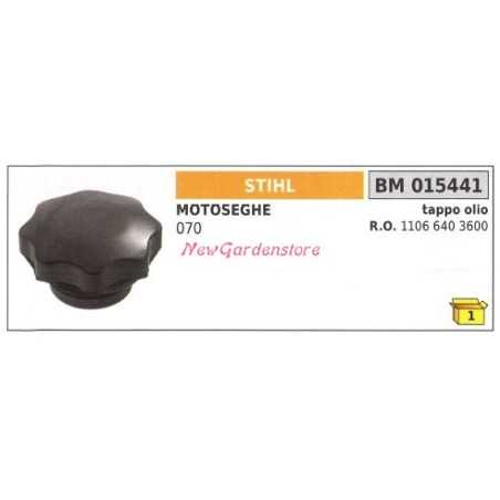 STIHL chainsaw engine oil filler cap 070 015441 | NewgardenParts.com