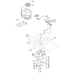 Tapa del tanque del tractor de césped modelos ZT3107T ORIGINAL STIGA 118830025/0