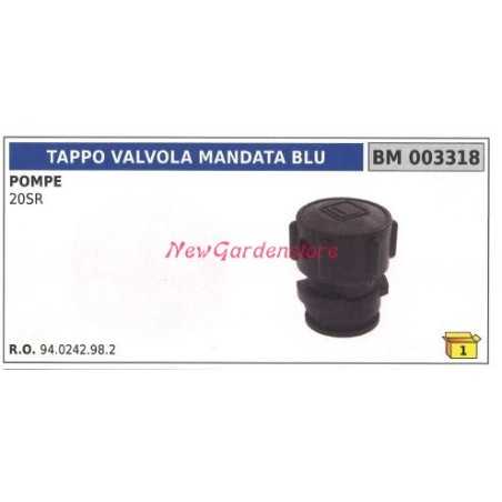 Tapón válvula de descarga azul Bomba Bertolini 20SR UNIVERSAL 003318 | NewgardenParts.com