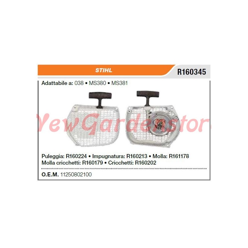 Arrancador de motosierra STIHL 038 MS380 381 R160345